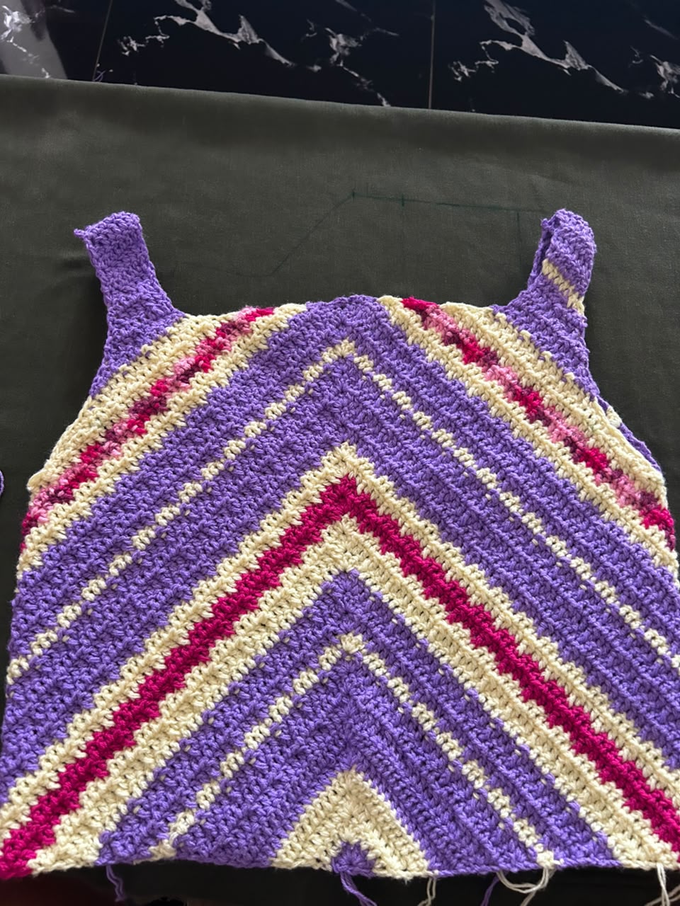 Chevron crochet top